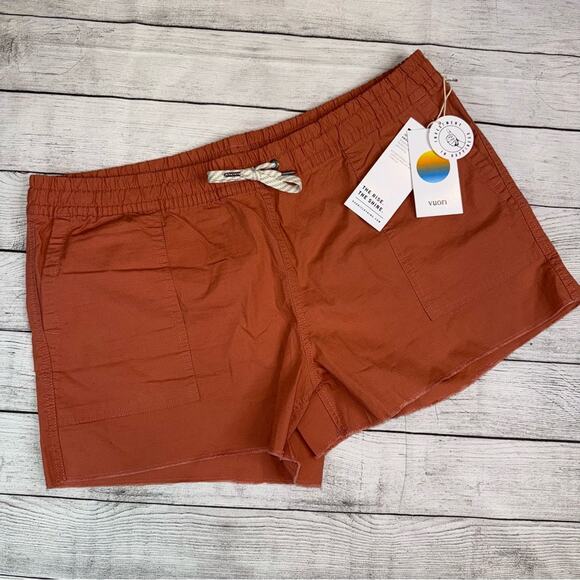 Vuori NWT Women's Vintage Ripstop Shorts with Raw Hemline in Cinnamon Size XL - Picture 5 of 11